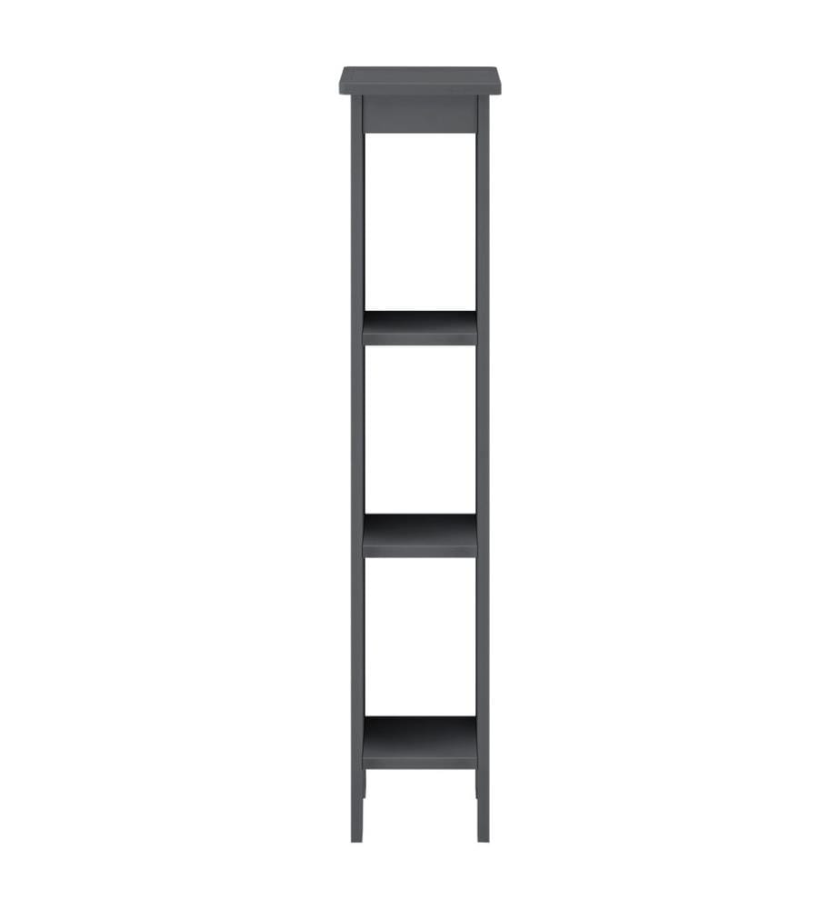 Étagère sur pied Quara avec 3 tablettes 80 x 17 x 17 cm, gris foncé