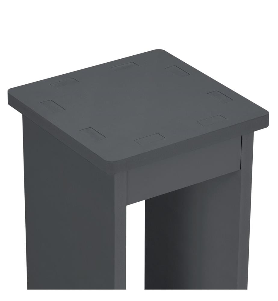 Étagère sur pied Quara avec 3 tablettes 80 x 17 x 17 cm, gris foncé