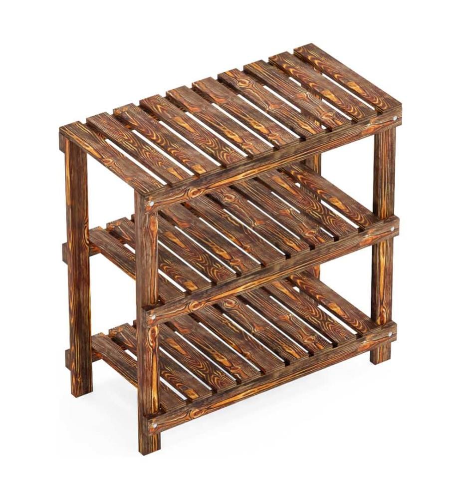 Standregal Suram 60x60x30 cm Holz Dunkler Holzton