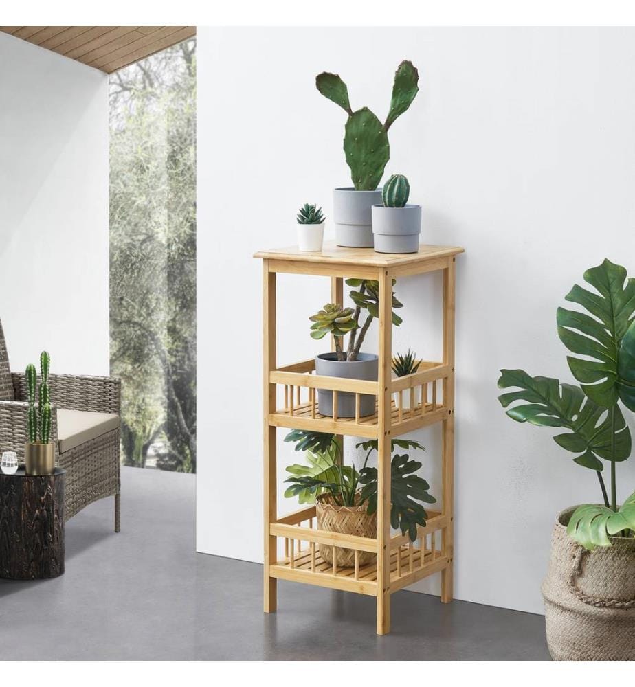 Standregal Bambus 79x33x33 cm Natur