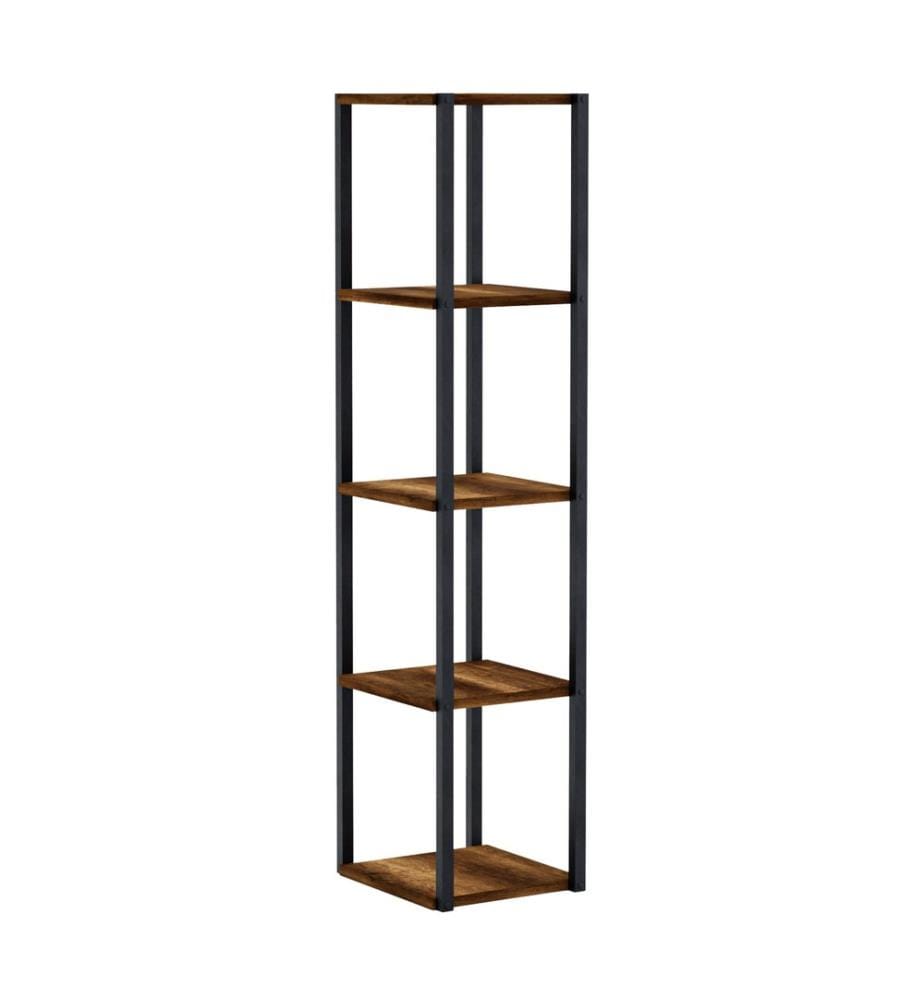 Standregal 150x30x30 cm Walnuss-Optik Schwarz Badregal