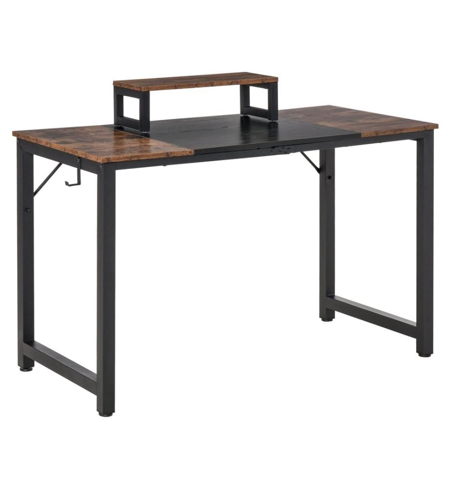 Bureau avec support d'écran « Rustikal » 120 x 60 x 73,5 cm