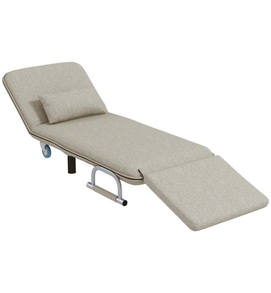 Sessel Schlafsessel Gästebett 3-in-1 bis 120kg belastbar Grau