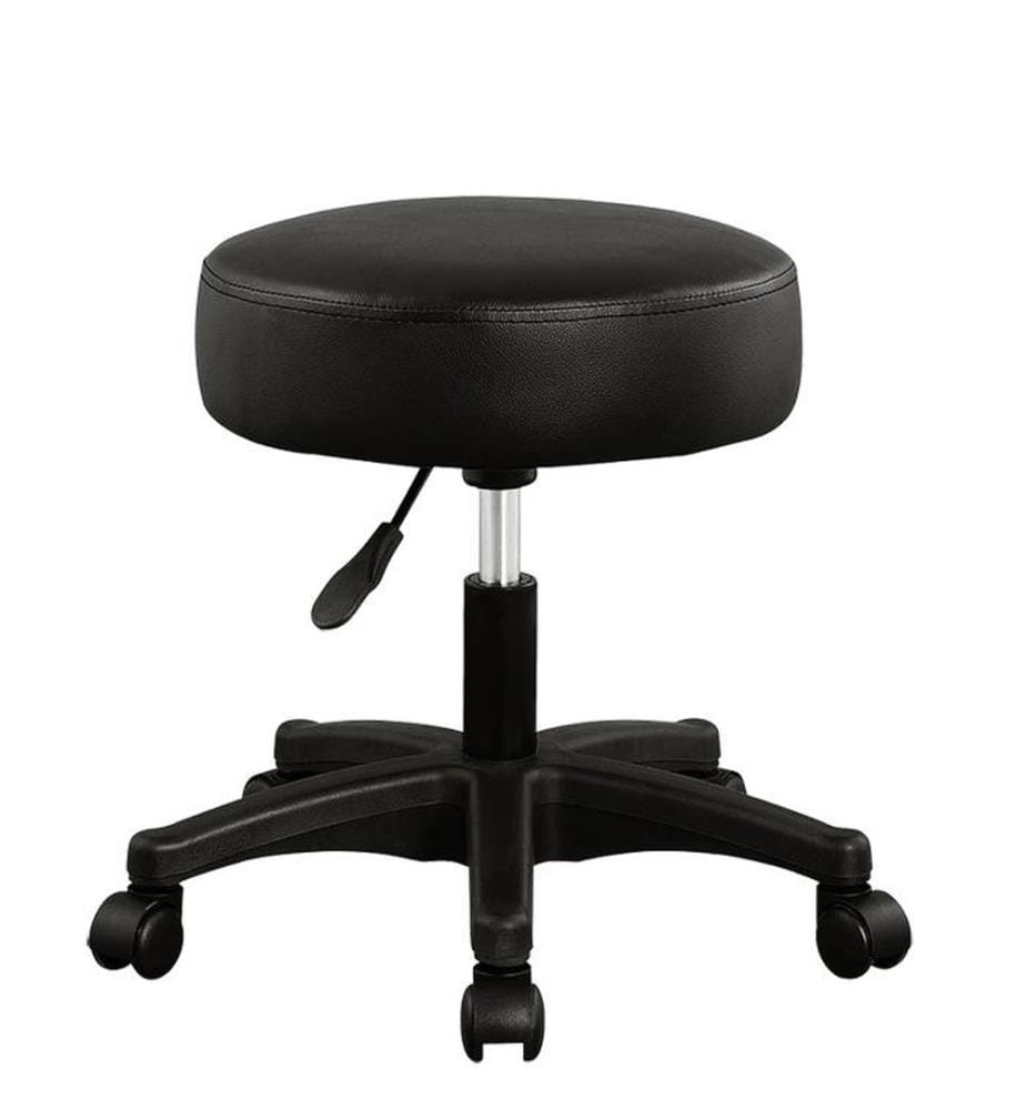 Tabouret à roulettes, tabouret de coiffure, noir