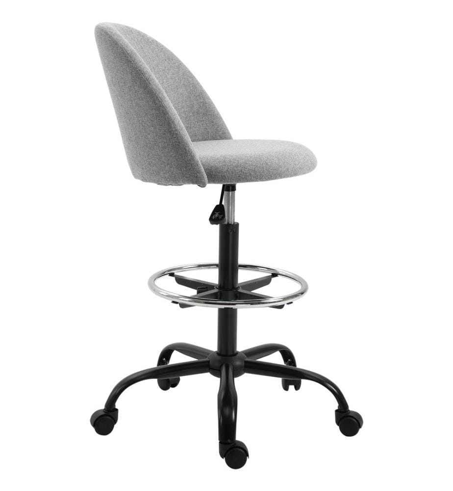 Tabouret à roulettes pour cabinet médical avec repose-pieds