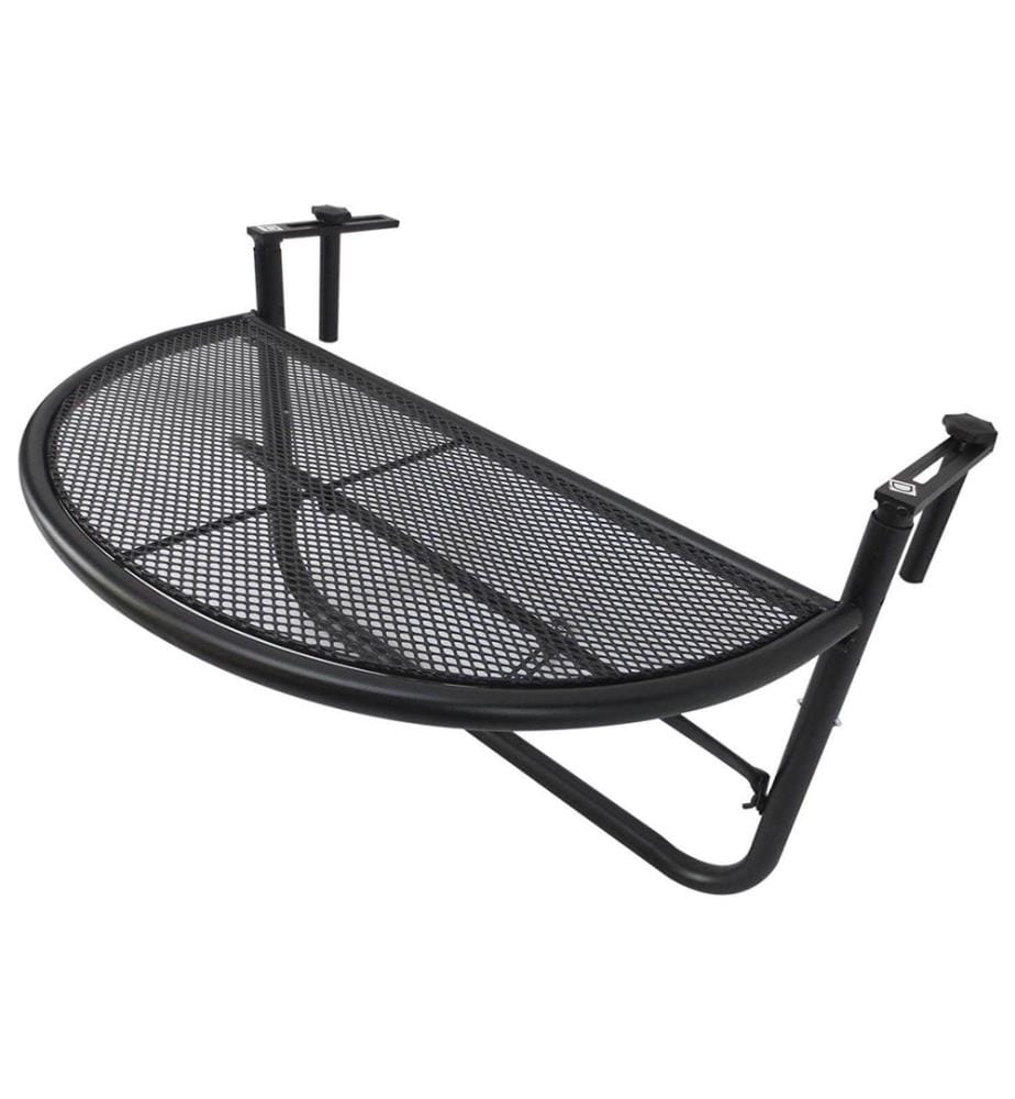 Table de balcon, table suspendue, table suspendue de balcon, noire