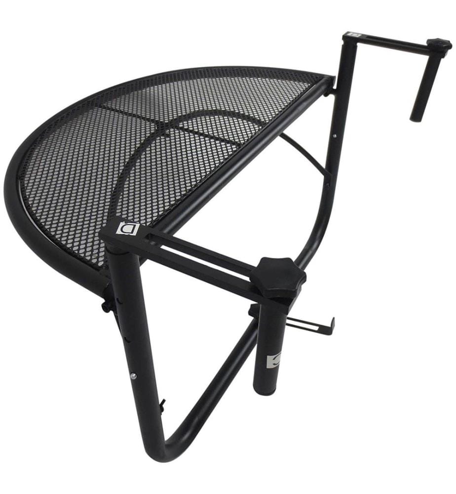 Table de balcon, table suspendue, table suspendue de balcon, noire
