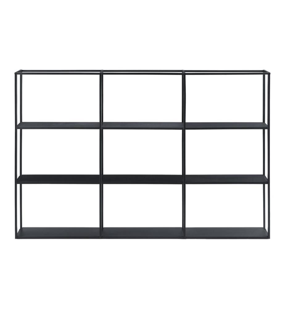 Wandregal Orlando Schwarz 160x18x110 cm