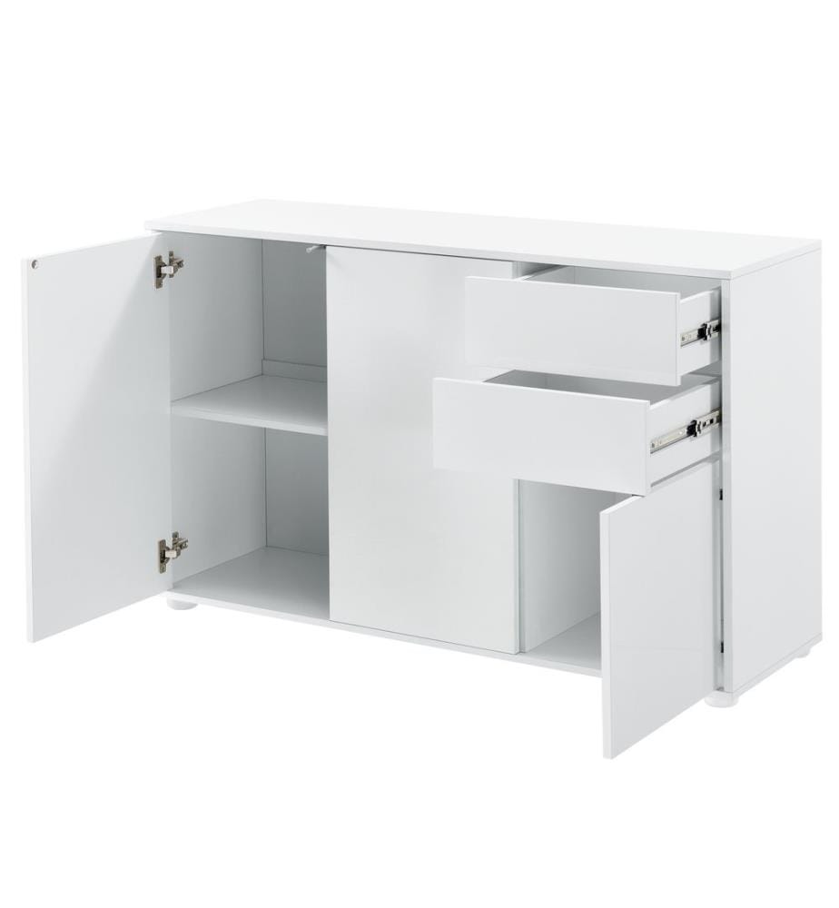 Sideboard Paarl 74x117x36 cm mit Schubladen und Türen hochglanz