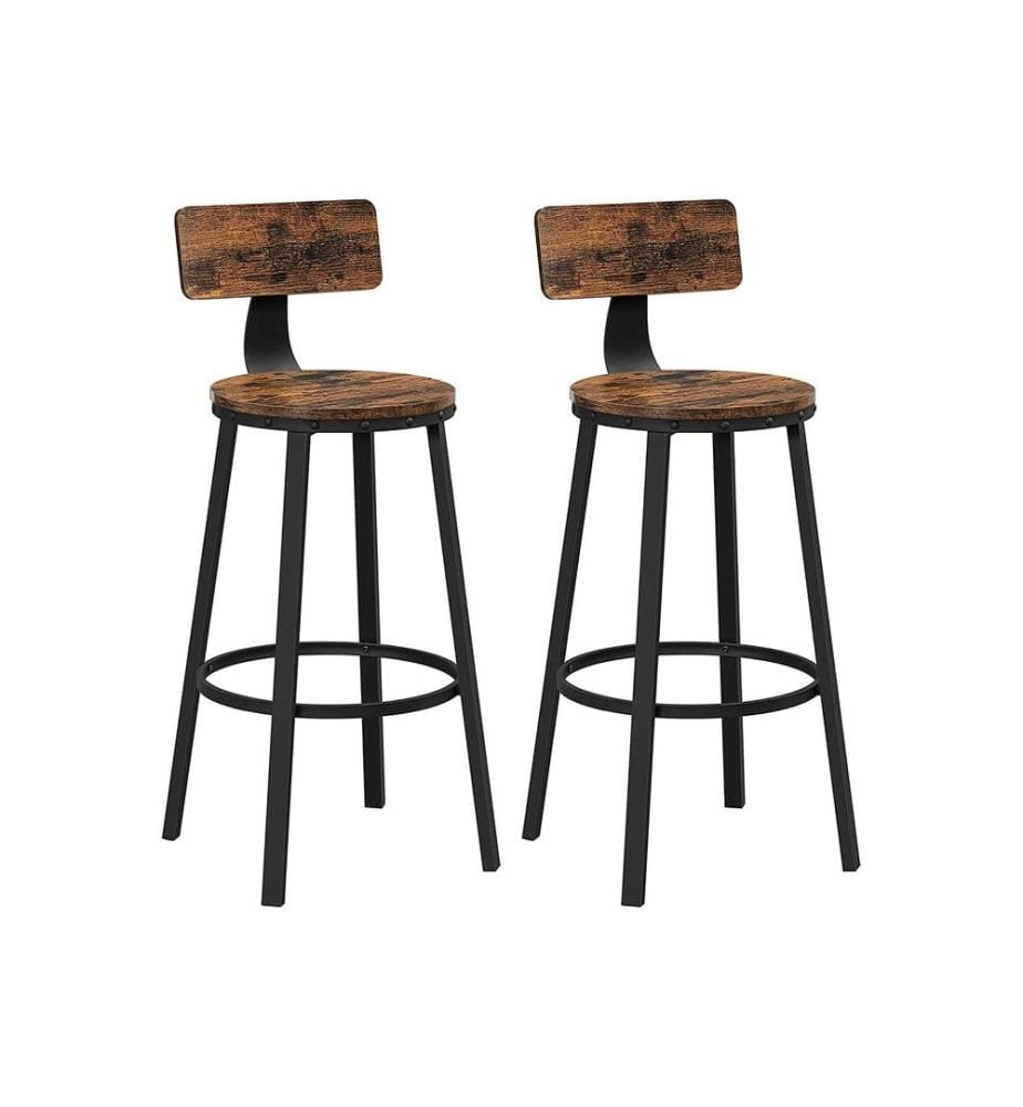 Lot de 2 tabourets de bar VASAGLE, style industriel