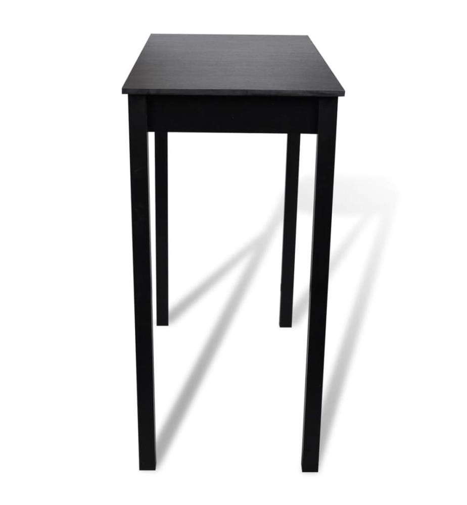 Set of 1 bar table and 4 stools black