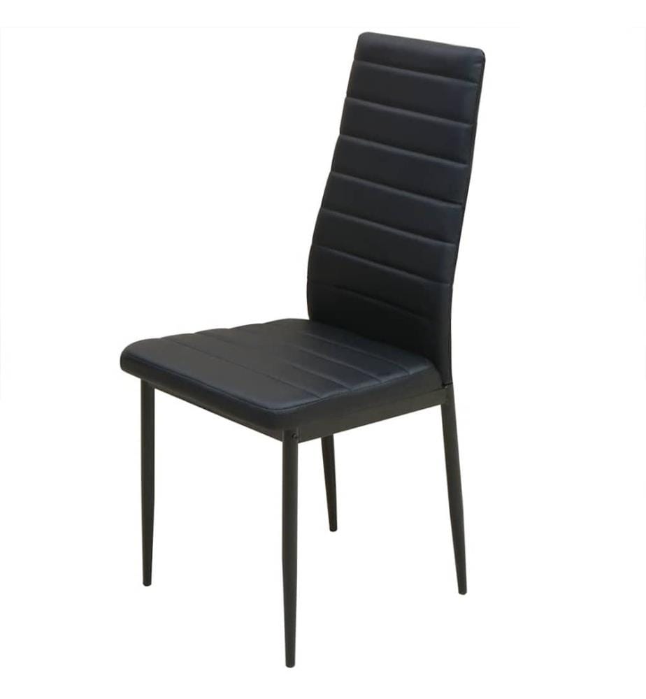 Dining Table and Chair Set 5 Pieces Black