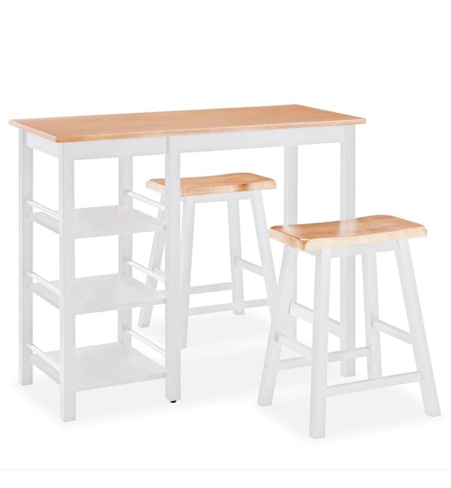 Ensemble de bar 3 pcs MDF Blanc