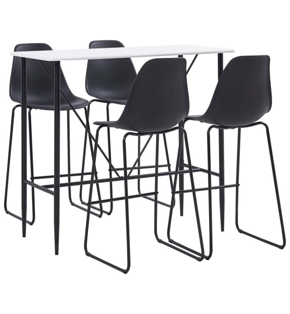 5-tlg. Bar-Set Kunststoff Schwarz