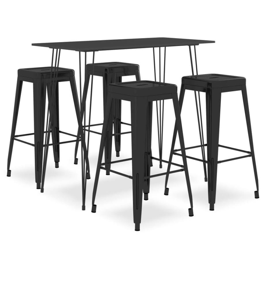 5-tlg. Bar-Set Schwarz