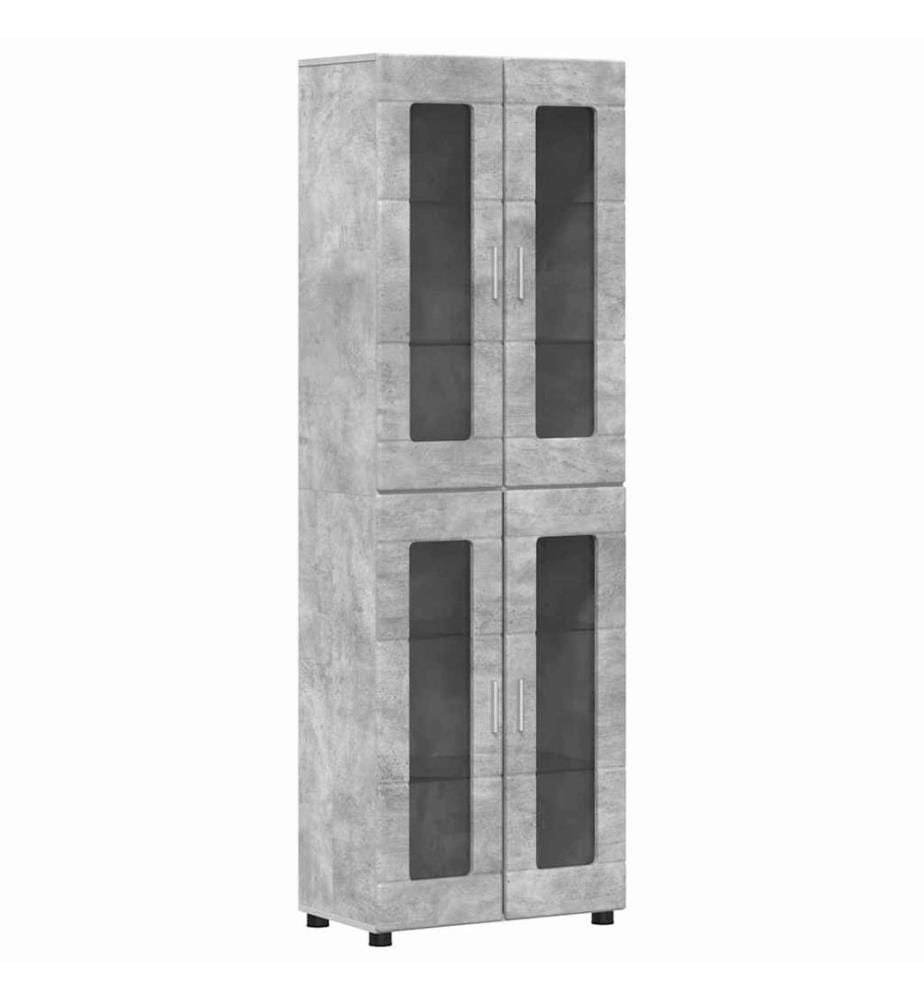Highboard FLORIN Beton Grau 60 x 35 x 182 cm Holzwerkstoff