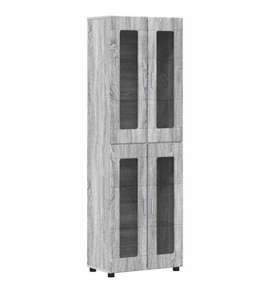 Armadio alto con scaffale FLORIN Grigio Sonoma 60 x 35 x 182 cm