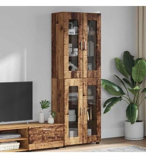 Armadio alto con scaffale FLORIN Legno antico 60 x 35 x 182 cm