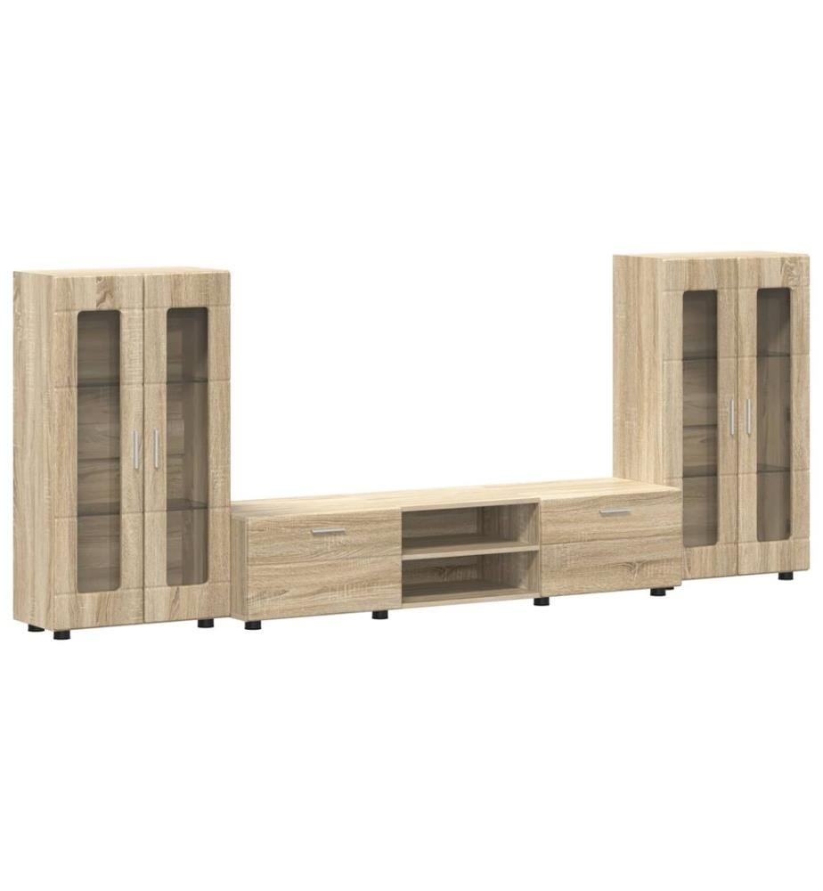 Ensemble meuble TV FLORIN 3 pcs Chêne Sonoma Bois d'ingénierie