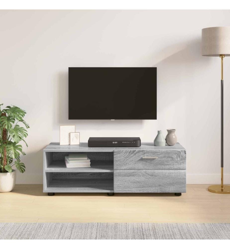 vidaXL Cabinet en Bois avec tiroir Gris Sonoma 100,5 x 39 x 30 cm