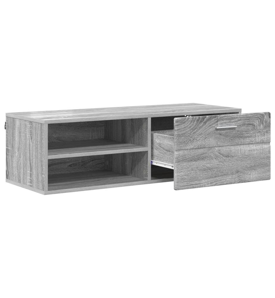 vidaXL Cabinet en Bois avec tiroir Gris Sonoma 100,5 x 39 x 30 cm