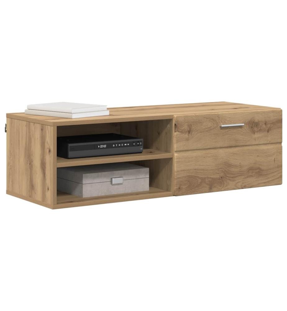 vidaXL Cabinet en Bois avec tiroir Chêne artisanal 100,5 x 39 x 30 cm