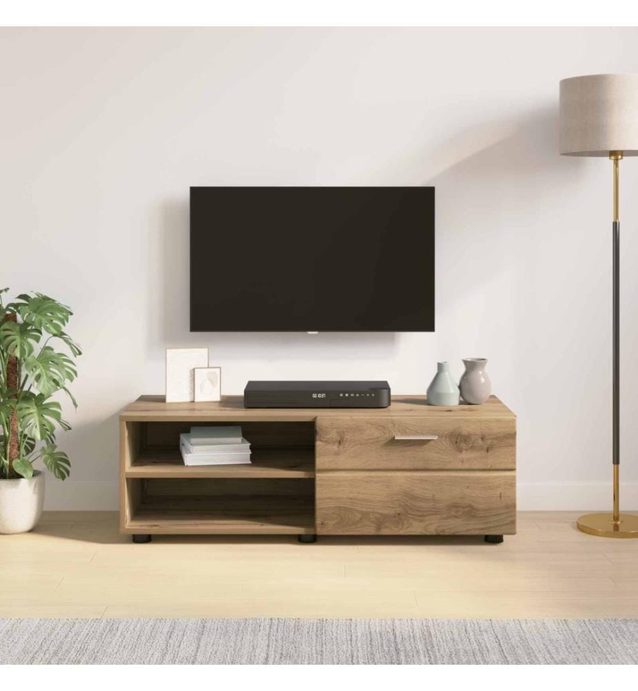 vidaXL Cabinet en Bois avec tiroir Chêne artisanal 100,5 x 39 x 30 cm