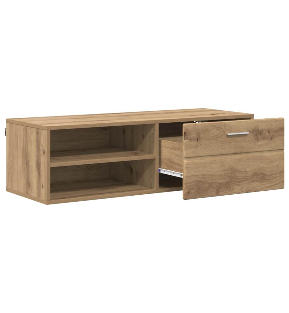 vidaXL Cabinet en Bois avec tiroir Chêne artisanal 100,5 x 39 x 30 cm