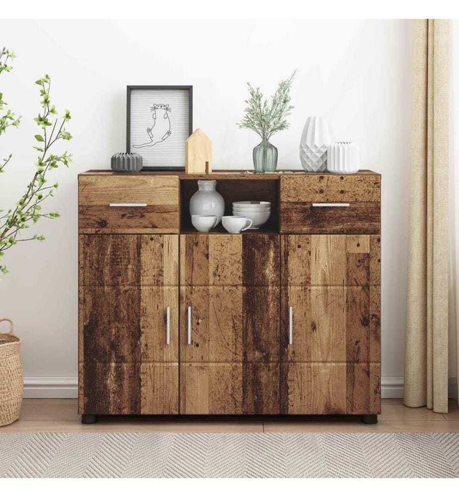 vidaXL Cabinet en Bois avec tiroir Bois ancien 88,5 x 30,5 x 73 cm