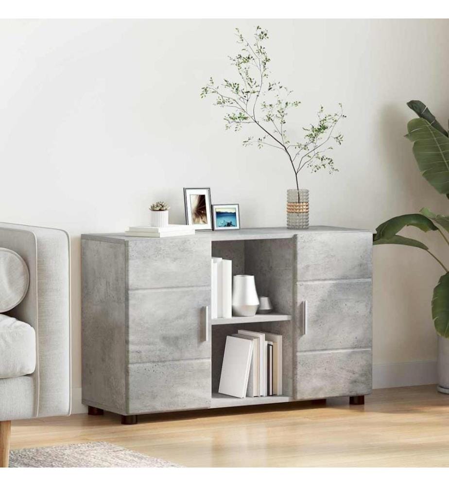 Sideboard FLORIN Beton Grau 88,5 x 30,5 x 55,5 cm Holzwerkstoff
