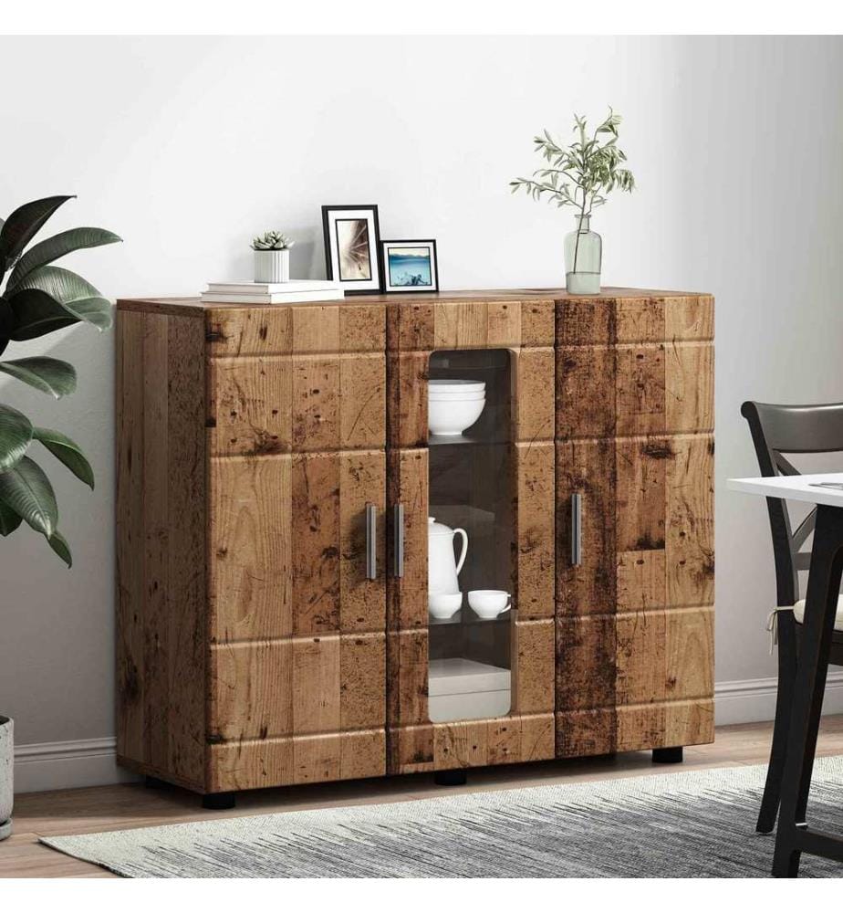 vidaXL Cabinet en Bois avec stockage Bois ancien 88,5 x 30,5 x 73 cm