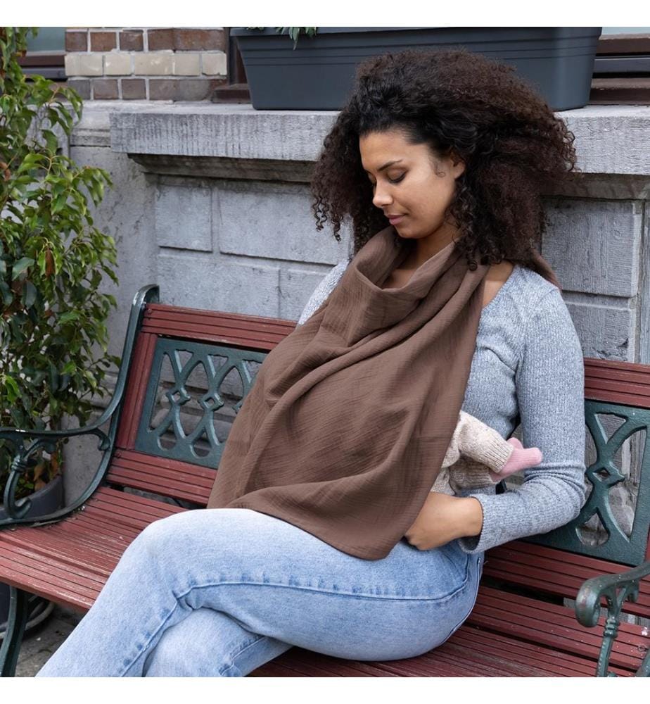 Cape d'allaitement multi-usages Mom'n Play chocolat