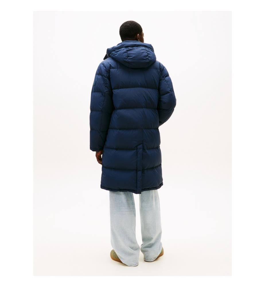 Long Casual Down Jacket - Blue