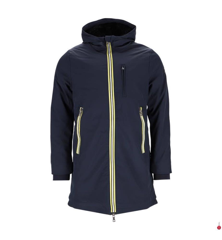 Google - Giacca con cappuccio e zip lunga - Blu navy