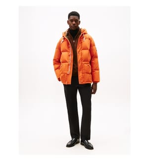 Wasserabweisender Daunenparka mit Quadratsteppung - Orange