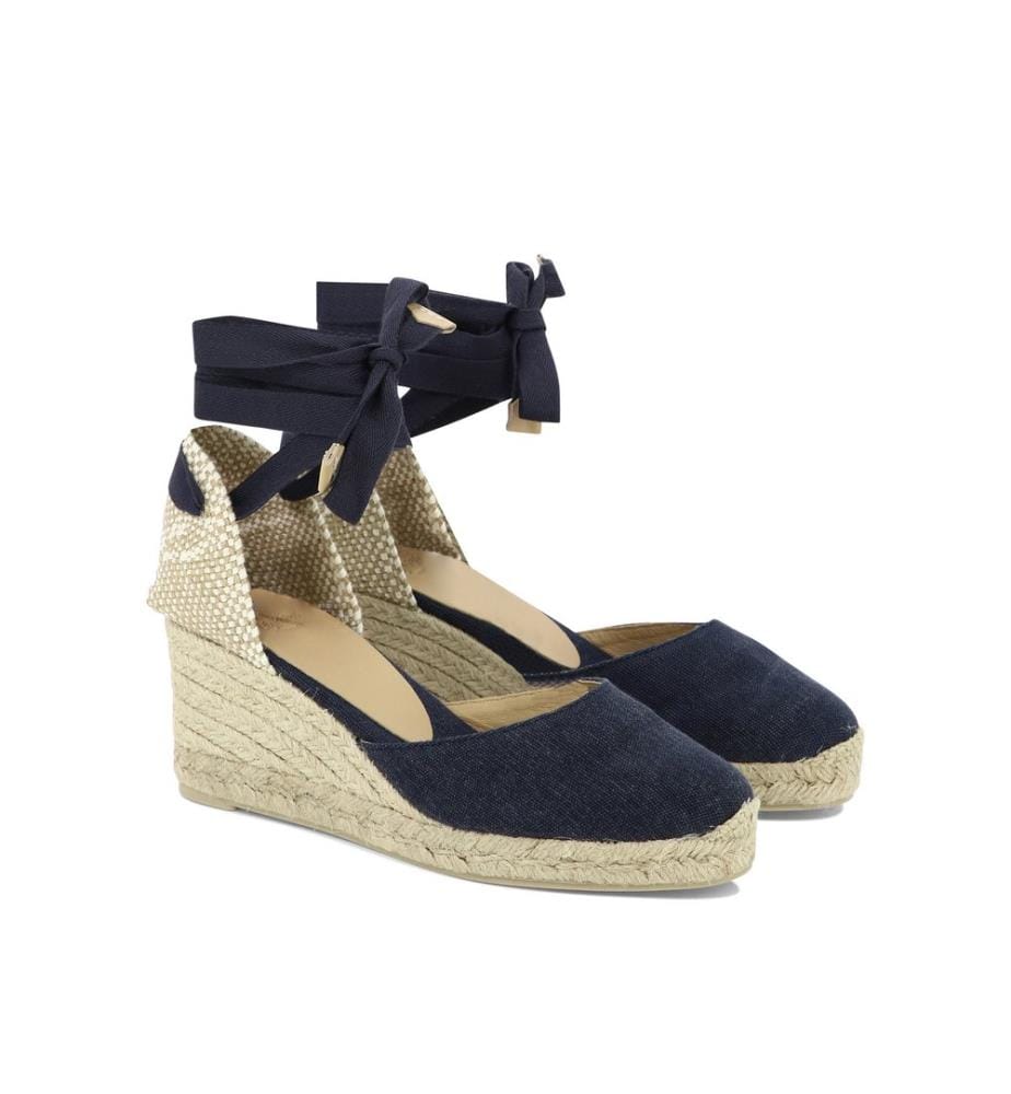 Carina Kompensations-Espadrilles - Blau