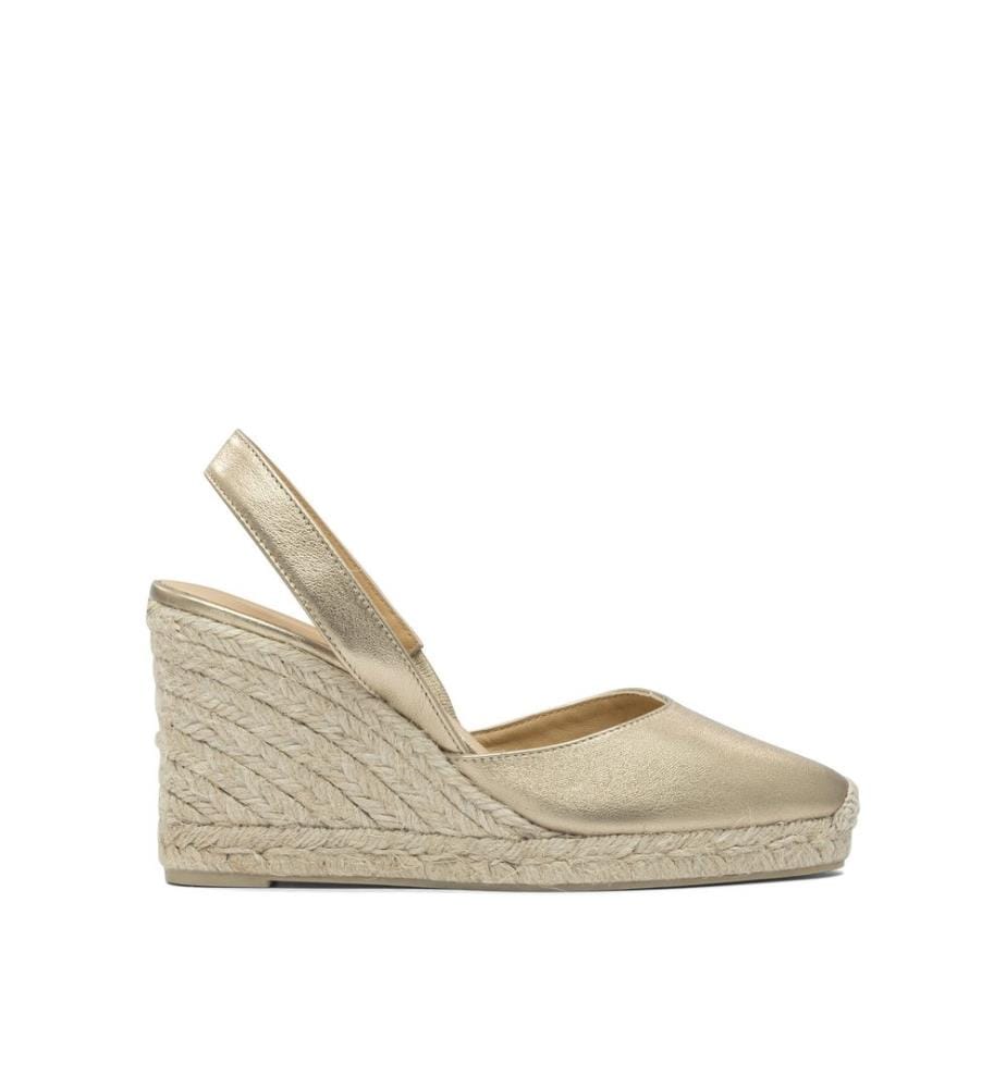 Éspadrilles Compensées Novias 9 cm - Doré
