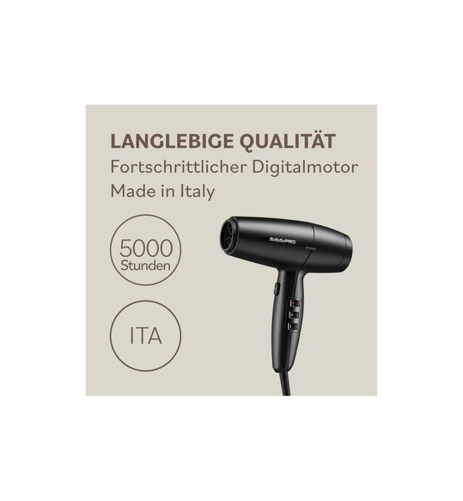 BabylissPRO Hair Dryer Pro Lupia High Speed Black