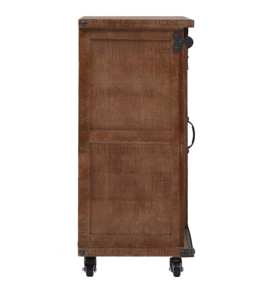 Aufbewahrungsschrank Tannenholz Massiv 64x33,5x75 cm Braun