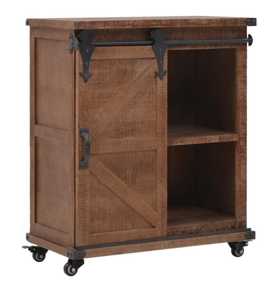Aufbewahrungsschrank Tannenholz Massiv 64x33,5x75 cm Braun