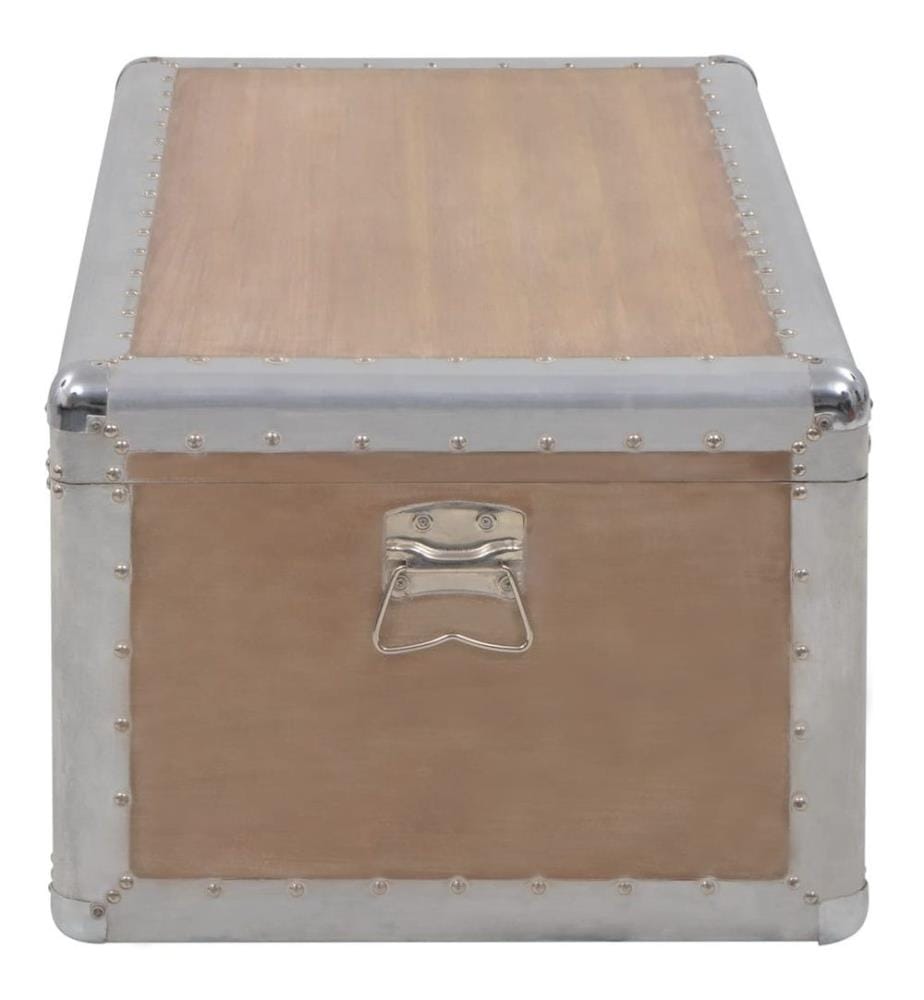 Boîte de rangement Bois de sapin massif 91x52x40 cm Marron