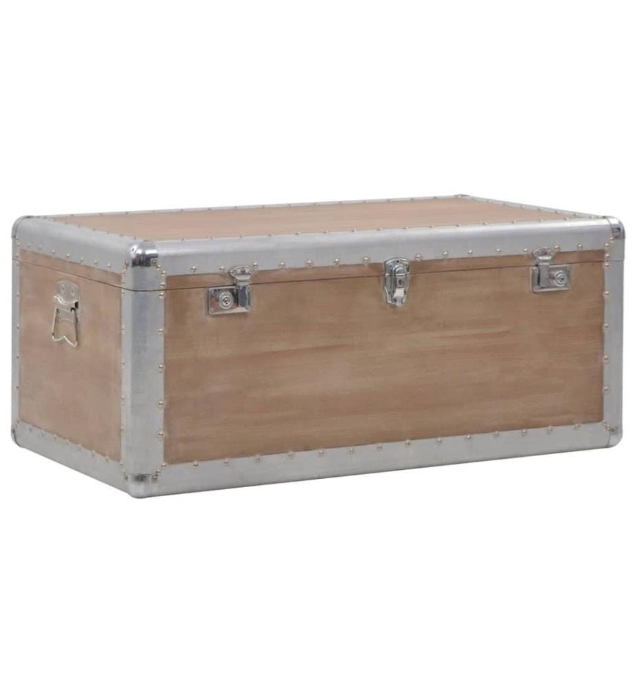 Boîte de rangement Bois de sapin massif 91x52x40 cm Marron