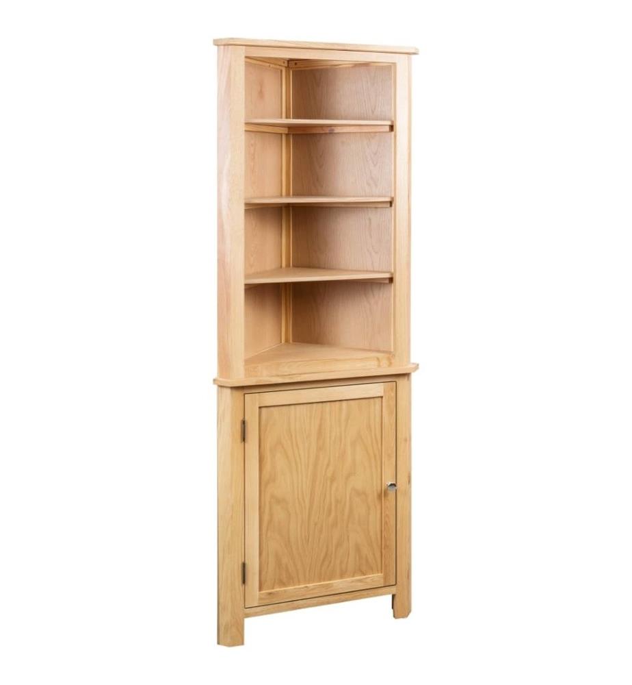 Eckschrank 59 x 36 x 180 cm Massivholz Eiche