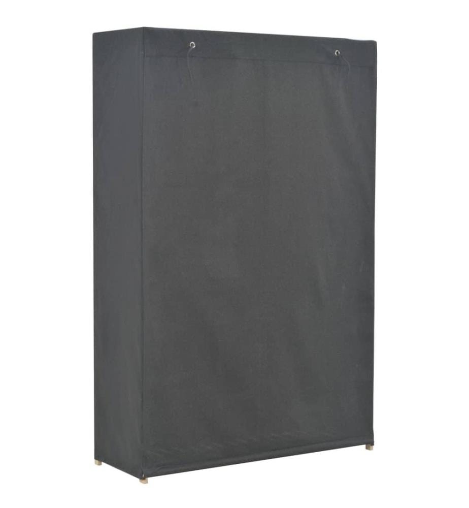 3-stufiger Kleiderschrank Grau 110 x 40 x 170 cm Stoff