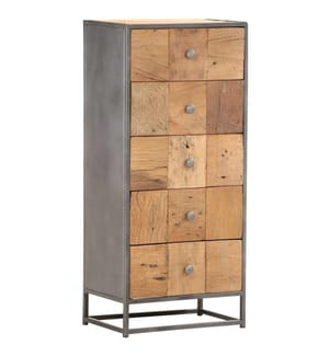 Armoire à tiroirs 45 x 30 x 100 cm Bois de récupération massif