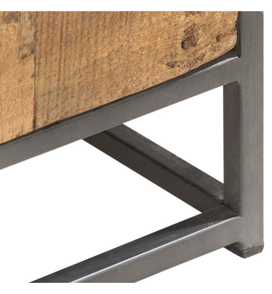 Highboard mit Schubladen 45x30x100 cm Altholz Massiv