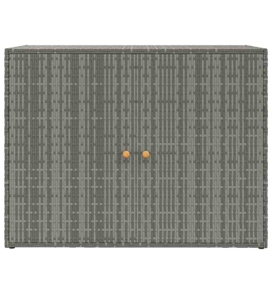 Gartenschrank Grau 100x55,5x80 cm Poly Rattan