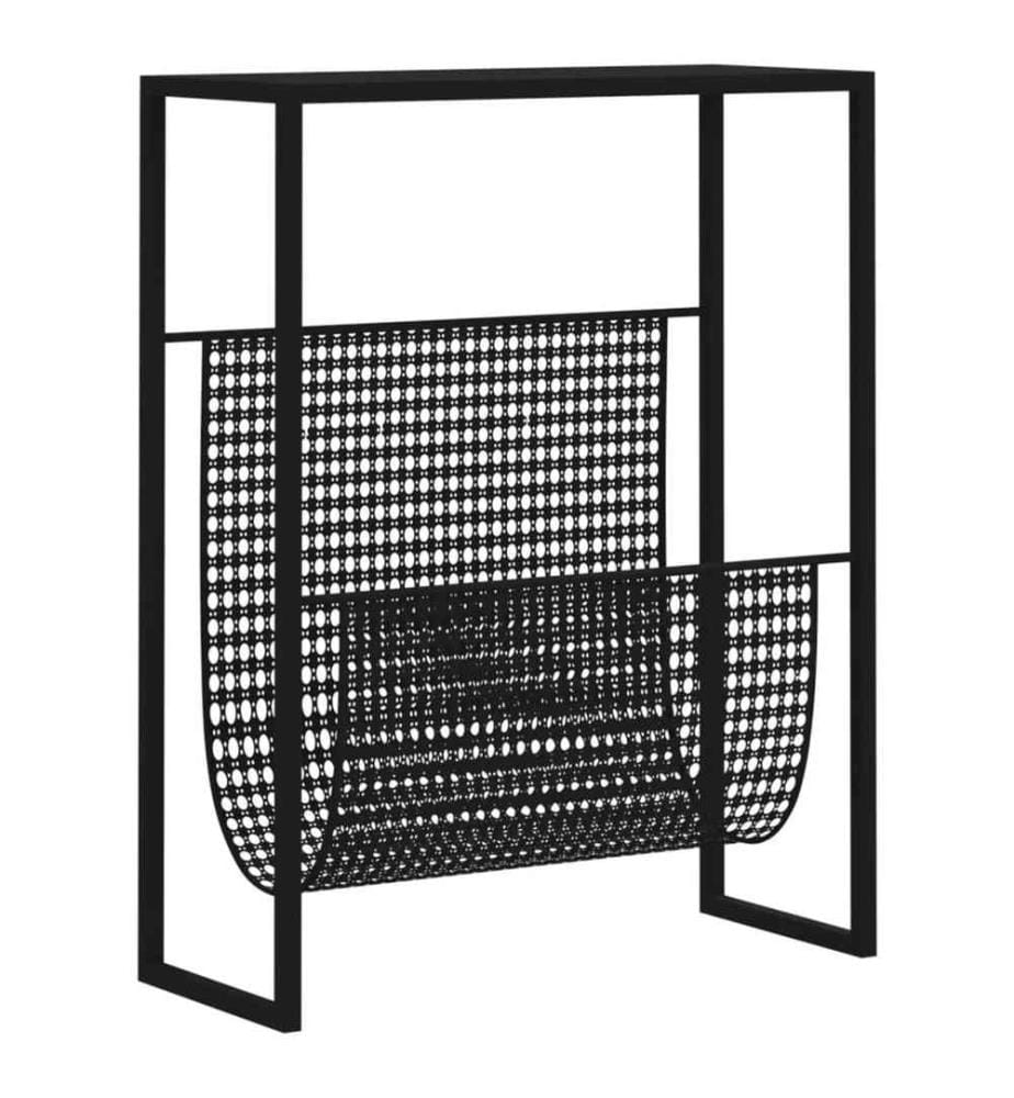 Porte-revue Noir 35x15x45 cm Acier