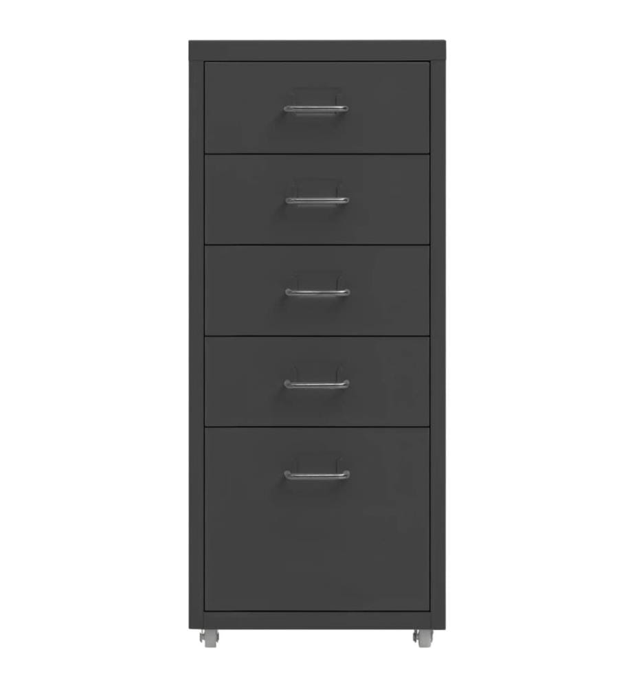 Classeur mobile Anthracite 28x41x69 cm Métal