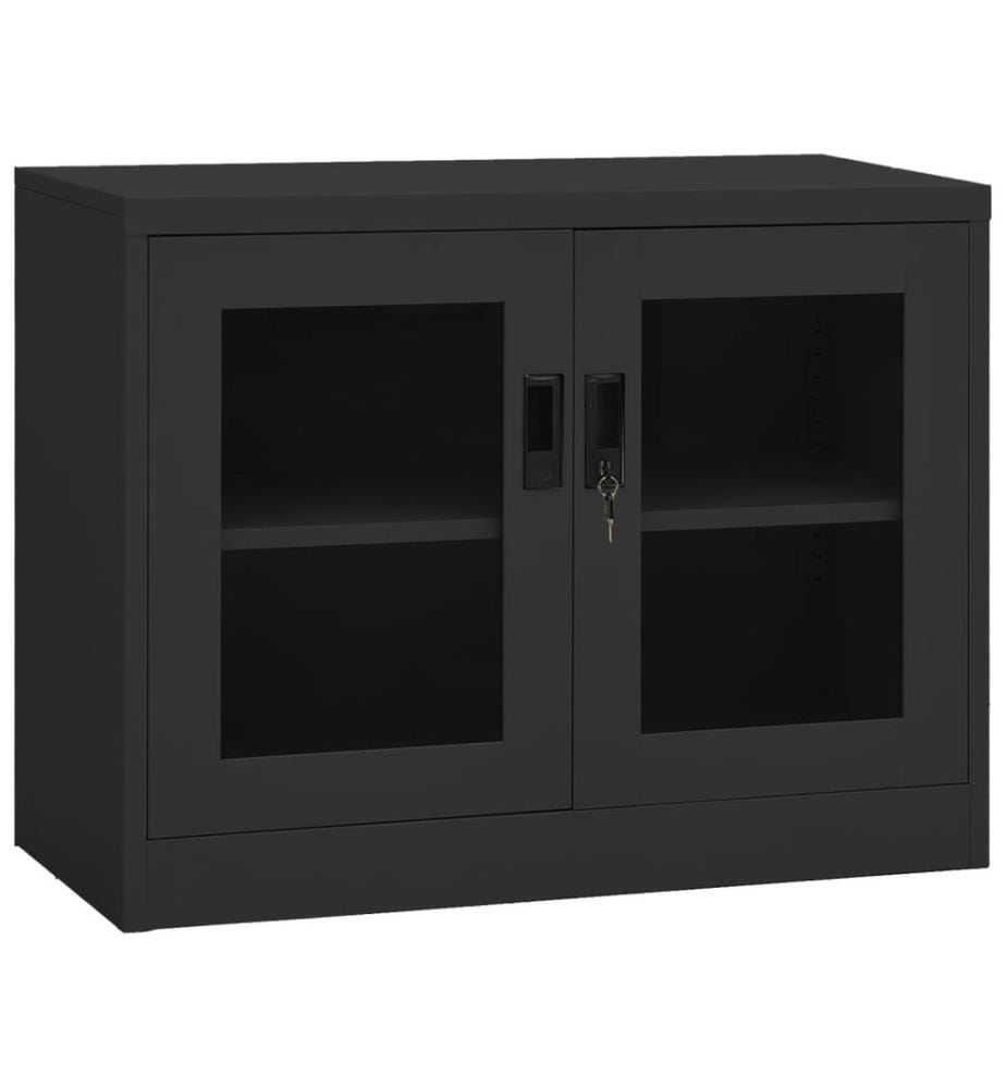 Armoire de bureau Anthracite 90x40x70 cm Acier